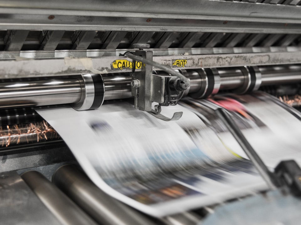 A stack of newspapers